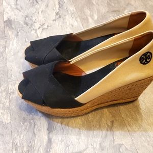 tory burch 2 pairs wedge shoes